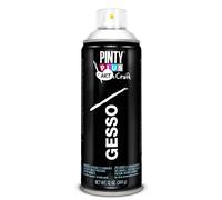 PINTYPLUS ART & CRAFT Imprimacion Gesso spray 520cc, Blanco, Estándar