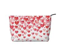 Imprimir Corazones Rojos Caídos,Neceser de Pana, Neceser de Maquillaje portátil, Neceser de Viaje