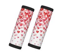 Imprimir corazones rojos cayendo, 2 piezas de fundas para asas de equipaje, cubiertas suaves y cómodas para asas de equipaje. Etiqueta para equipaje.