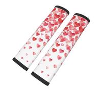 Imprimir corazones rojos cayendo, Almohadillas para cinturón de seguridad de coche, paquete de 2 almohadillas para arnés, funda multifuncional para cinturón de seguridad