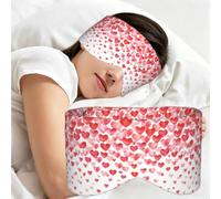 Imprimir corazones rojos cayendo, Antifaz para dormir, ideal para el hogar, viajes y trabajo por turnos. Cubre completamente los ojos y bloquea la luz.