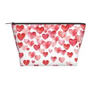 Imprimir Corazones Rojos Cayendo, Bolsa de artículos de tocador Bolsa de Maquillaje Bolsa de cosméticos Bolsa de artículos de tocador de Viaje portátil