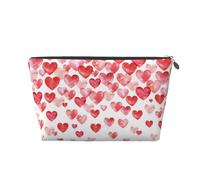 Imprimir Corazones Rojos Cayendo, Bolsa de artículos de tocador Bolsa de Maquillaje Bolsa de cosméticos Bolsa de artículos de tocador de Viaje portátil