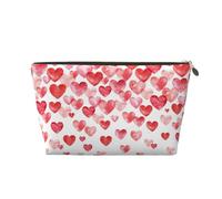 Imprimir Corazones Rojos Cayendo, Bolsa de Maquillaje Bolsa de cosméticos Bolsa de artículos de tocador de Viaje portátil Bolsa de artículos de tocador