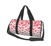 Imprimir Corazones Rojos Cayendo, Bolsa de Viaje de Gran Capacidad, Bolso Redondo, Bolsa de Viaje Deportiva, Bolsa de Mano, Bolsa de Fitness
