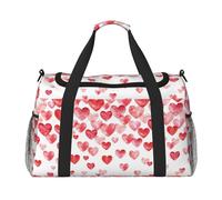 Imprimir Corazones Rojos cayendo,Bolsas Deportivas, Bolsos de Viaje Deportivos Cruzados de Mano, Bolsas de Viaje de Gran Capacidad para Mujeres y Hombres.