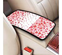 Imprimir corazones rojos cayendo,Funda para reposabrazos de consola central de vehículo, almohadilla suave y cómoda para pasamanos de coche, cojín universal