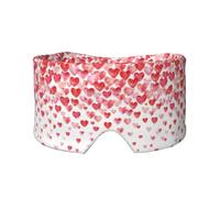 Imprimir Corazones rojos cayendo,Máscara para ojos con bloqueo de luz y protección ocular completa para dormir, orejeras y ojos.