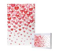 Imprimir Corazones Rojos cayendo,Rompecabezas de Madera de 1000 Piezas para Adultos y Adolescentes.