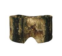 Imprimir Naturaleza Animales Salvajes Ciervos,Máscara para ojos con bloqueo de luz y protección ocular completa para dormir, orejeras y ojos.