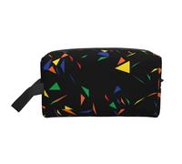 Imprimir Triángulos Abstracto Confeti, Bolsa de Maquillaje Bolsa de cosméticos Bolsa de artículos de tocador de Viaje portátil Organizador de Bolsa de Maquillaje