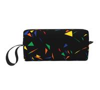 Imprimir Triángulos Abstracto Confeti, Bolsa de Maquillaje Bolsa de cosméticos Bolsa de artículos de tocador de Viaje portátil Bolsa de Maquillaje