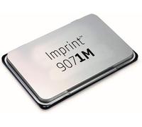 Imprint 9071M - Almohadilla para sellos de mano (90 x 50 mm, con tapa de metal, tinta a base de agua, ideal para sellos de goma y polímeros), color negro