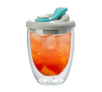 Improved Drinking Experience: The double wall glass design retains your