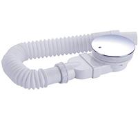 IMPTS Juego de desagüe extraplano de ducha de 90 mm, orificio de desagüe para plato de ducha, sifón con tope de olor, colador de pelo, manguera flexible
