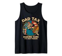 Impuestos para papá asegurándose de que no sea veneno 4 de julio Esqueleto Papá Impuesto Camiseta sin Mangas