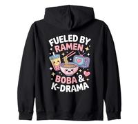 Impulsado por Boba Ramen y K-Drama K-Pop Lover Kawaii Bubble Tea Sudadera con Capucha