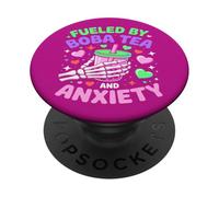 Impulsado por boba té y vibraciones de diversión de ansiedad PopSockets PopGrip Adhesivo