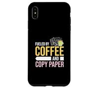 Impulsado por café y papel de copia asistente de profesor paraeducador Carcasa para iPhone XS Max