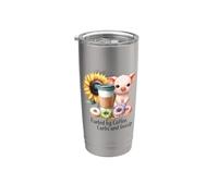 Impulsado por carbohidratos de café y donas de cerdo chismoso Vaso térmico de acero inoxidable de doble pared
