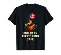 Impulsado por el Arte del Orgullo de Vapor de la Bandera Boricua del café puertorriqueño Camiseta