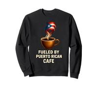 Impulsado por el Arte del Orgullo de Vapor de la Bandera Boricua del café puertorriqueño Sudadera