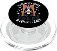Impulsado por el café & La rabia feminista Feminismo Mujeres Derecho PopSockets PopGrip para MagSafe