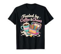 Impulsado por el café y el caos arte maestro de regreso a clases Camiseta