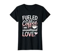 Impulsado por el café y el diseño de amor incondicional Camiseta