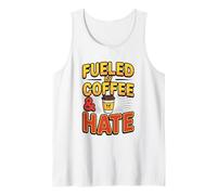 Impulsado por el café y el Odio por la mañana Amante de la cafeína gruñón Camiseta sin Mangas
