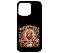 Impulsado por el fuego gobernado por Sun Powerful Leo Season Astrology Carcasa para iPhone 15 Pro Max