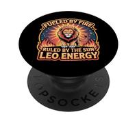 Impulsado por el fuego gobernado por Sun Powerful Leo Season Astrology PopSockets PopGrip Adhesivo