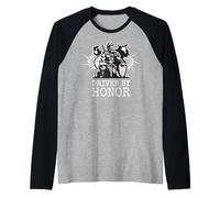 Impulsado por el honor. El código del guerrero. Camiseta Manga Raglan