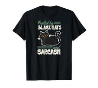 Impulsado por Gatos Negros Y Sarcasmo Divertido Sassy Camiseta