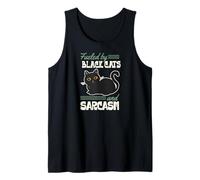 Impulsado por Gatos Negros Y Sarcasmo Divertido Sassy Camiseta sin Mangas