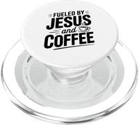 Impulsado por Jesús y la fe del café para los creyentes PopSockets PopGrip para MagSafe