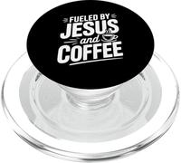 Impulsado por Jesús y la fe del café para los creyentes PopSockets PopGrip para MagSafe