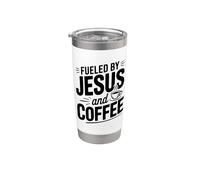 Impulsado por Jesús y la fe del café para los creyentes Vaso térmico de acero inoxidable de doble pared
