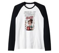 Impulsado por la cafeína Rabia Amante del café Cansado mamá Sarcasmo Camiseta Manga Raglan