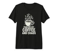 Impulsado por la cafeína y el Caos, Divertida mamá Amante del café Camiseta Premium