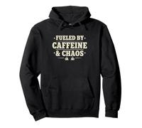 Impulsado por la cafeína y el Caos, Divertida mamá Amante del café Sudadera con Capucha