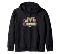 Impulsado por la cafeína y el Caos, Divertida mamá Amante del café Sudadera con Capucha