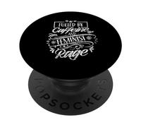 Impulsado por la cafeína y la ira Feminista Derechos de Las Mujeres Feminismo PopSockets PopGrip Adhesivo