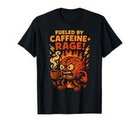 Impulsado por la cafeína y la rabia Angry Brain Coffee Lover Camiseta