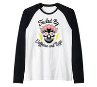 Impulsado por la cafeína y la Rabia Mujeres protestantes Feministas Divertidas Camiseta Manga Raglan