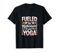 Impulsado por la Maternidad y Las Flores Florales de Yoga Camiseta