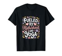 Impulsado por la Maternidad y Las Flores Florales de Yoga Camiseta