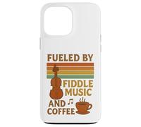 Impulsado por la música de violín y el café Bluegrass y Amante del café Carcasa para iPhone 13 Pro MAX