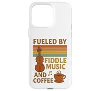 Impulsado por la música de violín y el café Bluegrass y Amante del café Carcasa para iPhone 15 Pro MAX