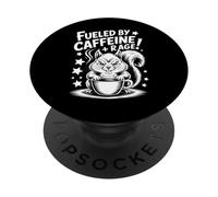 Impulsado por la rabia de la cafeína ardilla divertida y café PopSockets PopGrip Adhesivo